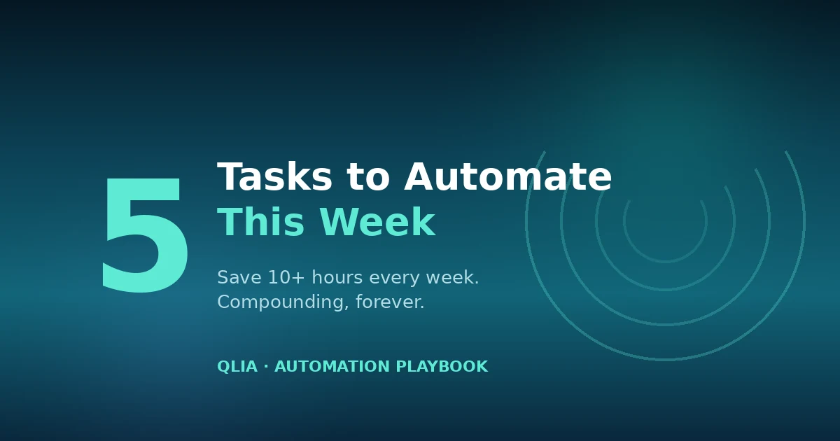 5 Tasks to Automate This Week That Will Save You 10+ Hours Every Week After